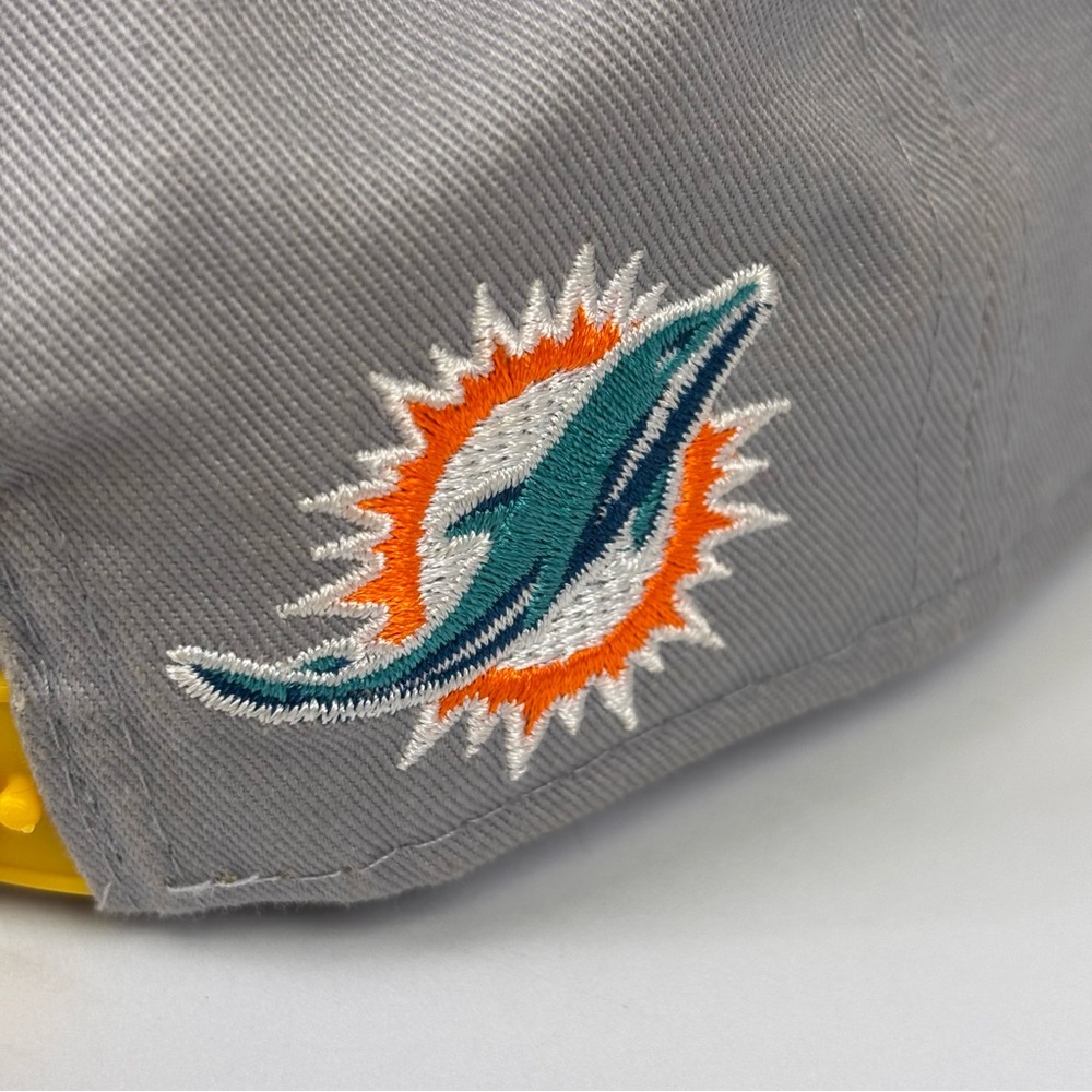 Miami Dolphins Ball Cap New Era NFL 9FIFTY Football Adjustable 3D Logo Hat Gray - Picture 5 of 11